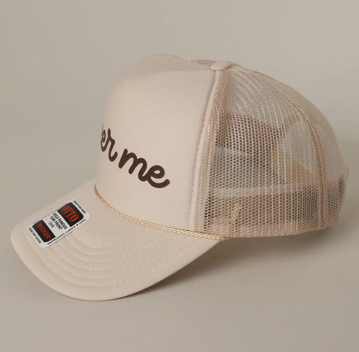 Tan Beer Me Trucker Hat
