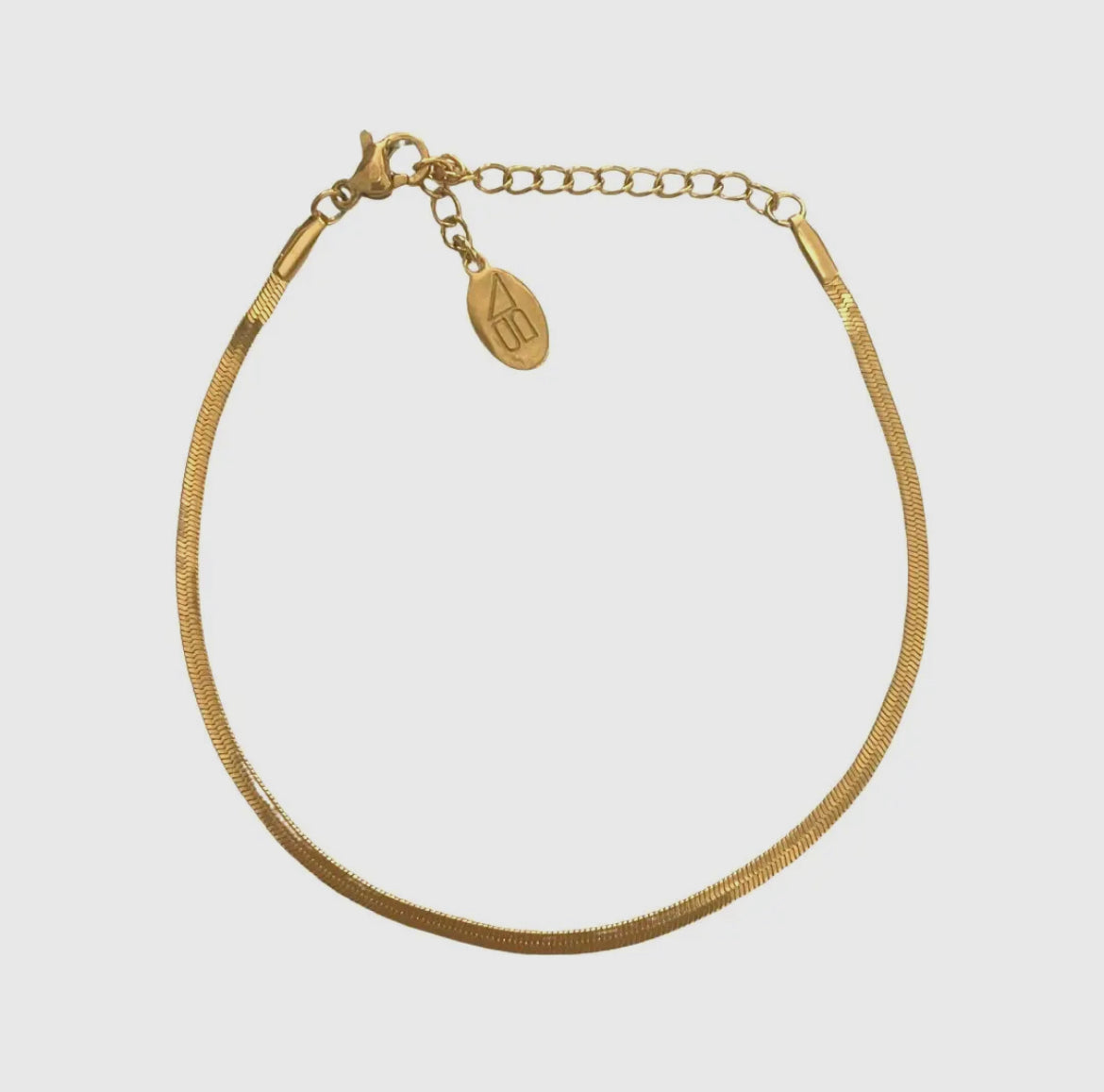 Gold Micro Herringbone Bracelet