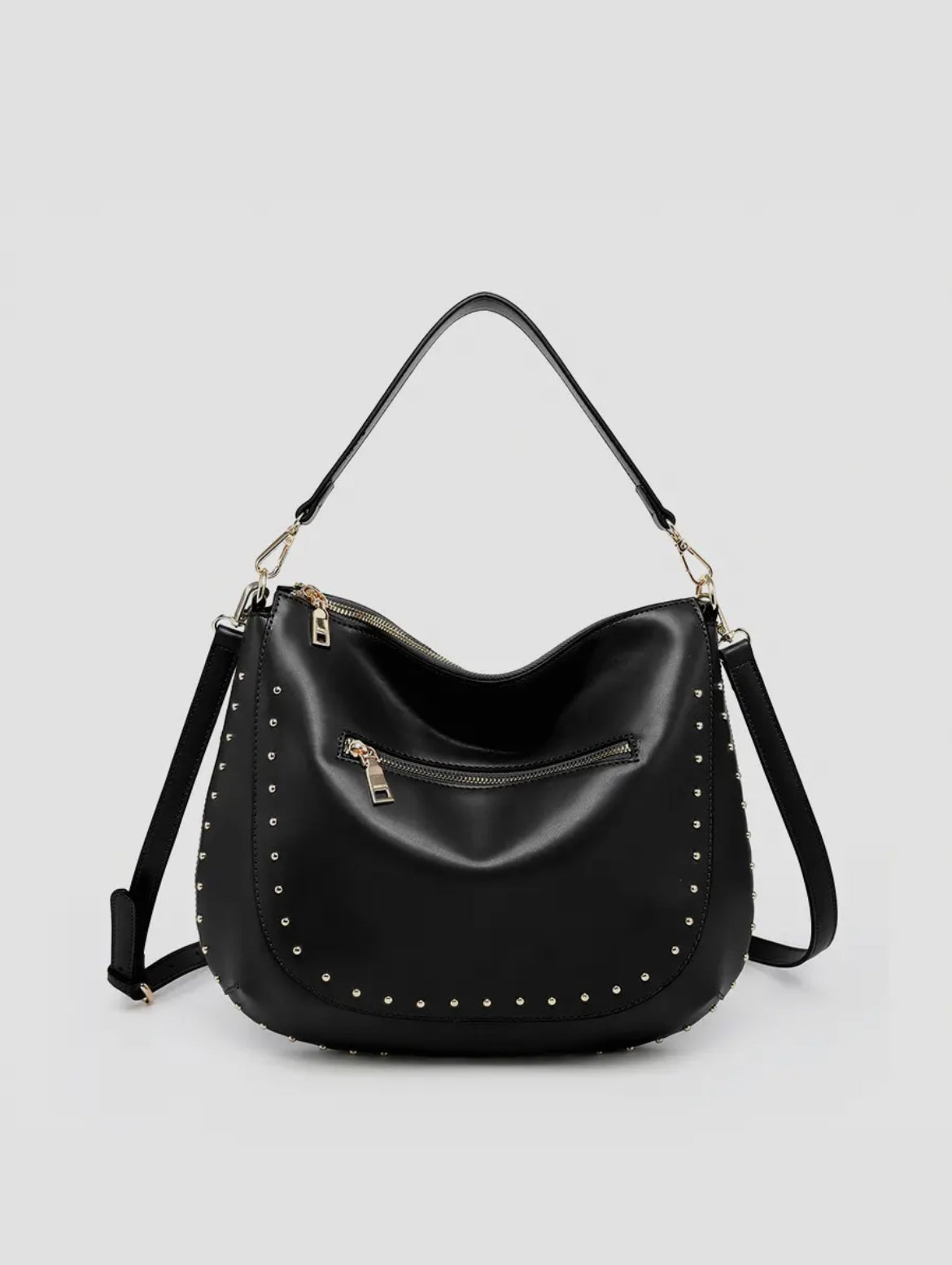 Aurelia Studded Hobo w/ Crossbody Strap