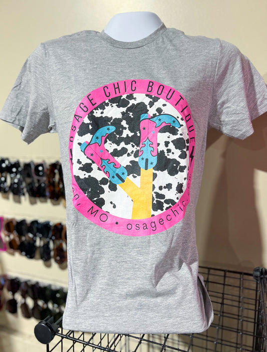 Osage Chic Boutique Boots Logo Tee