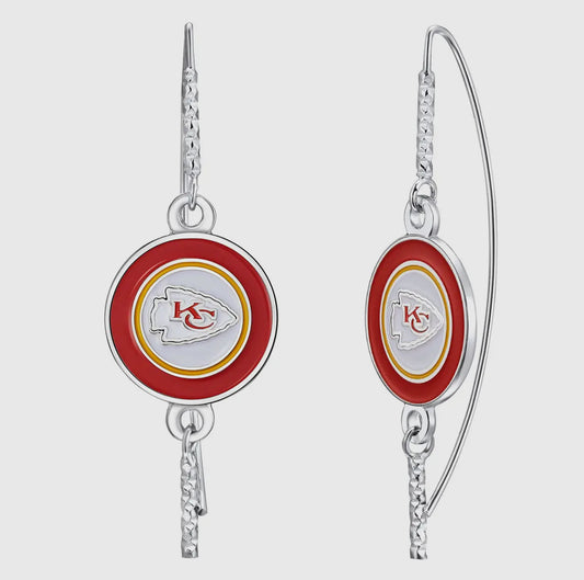 Chiefs Pendant Dangle Earrings