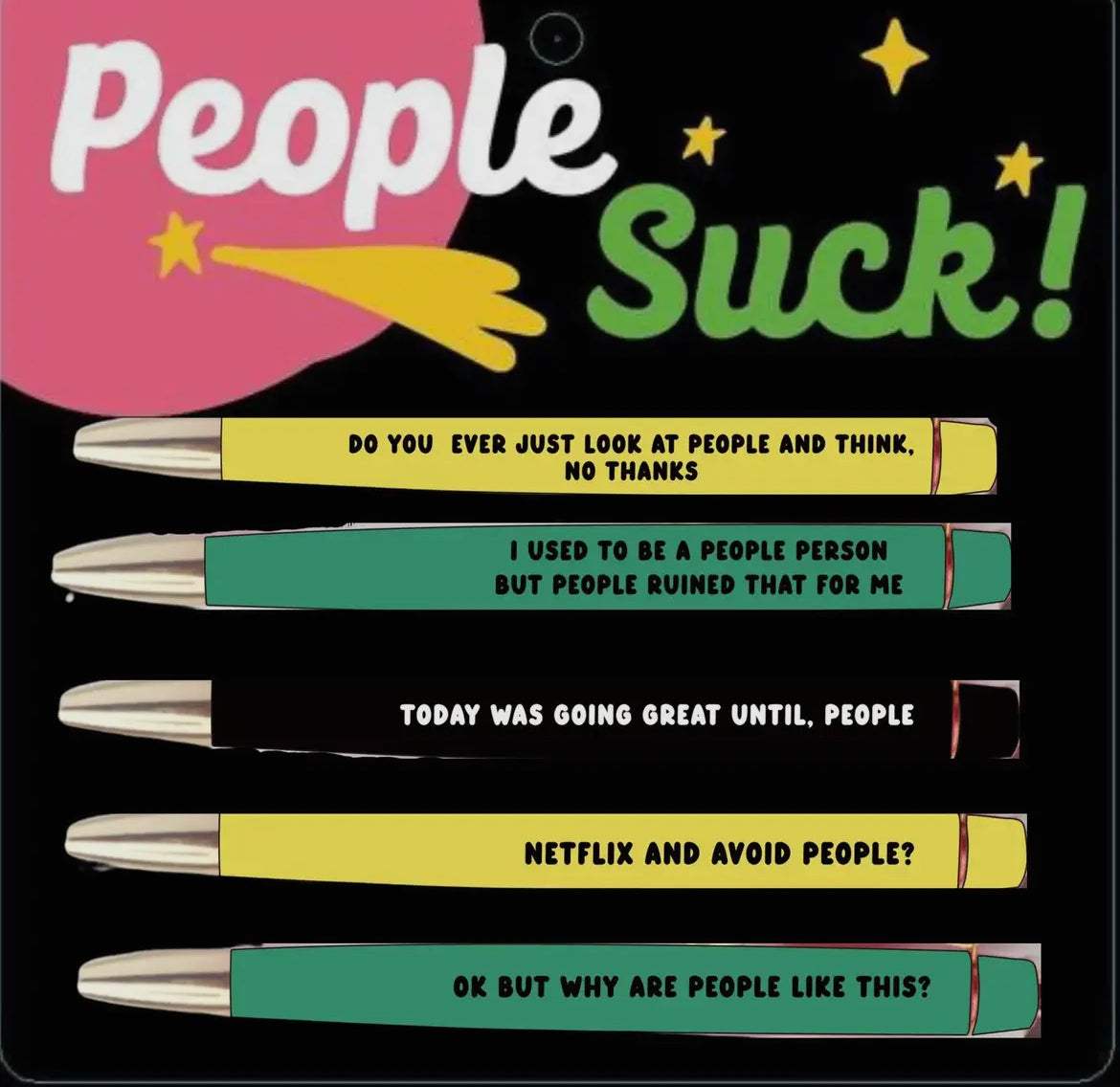 People Suck Pen Set