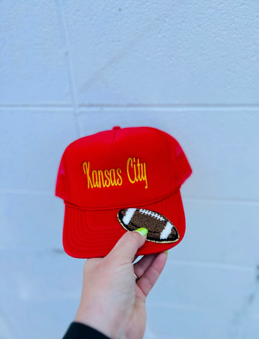 Red Kansas City Trucker Hat