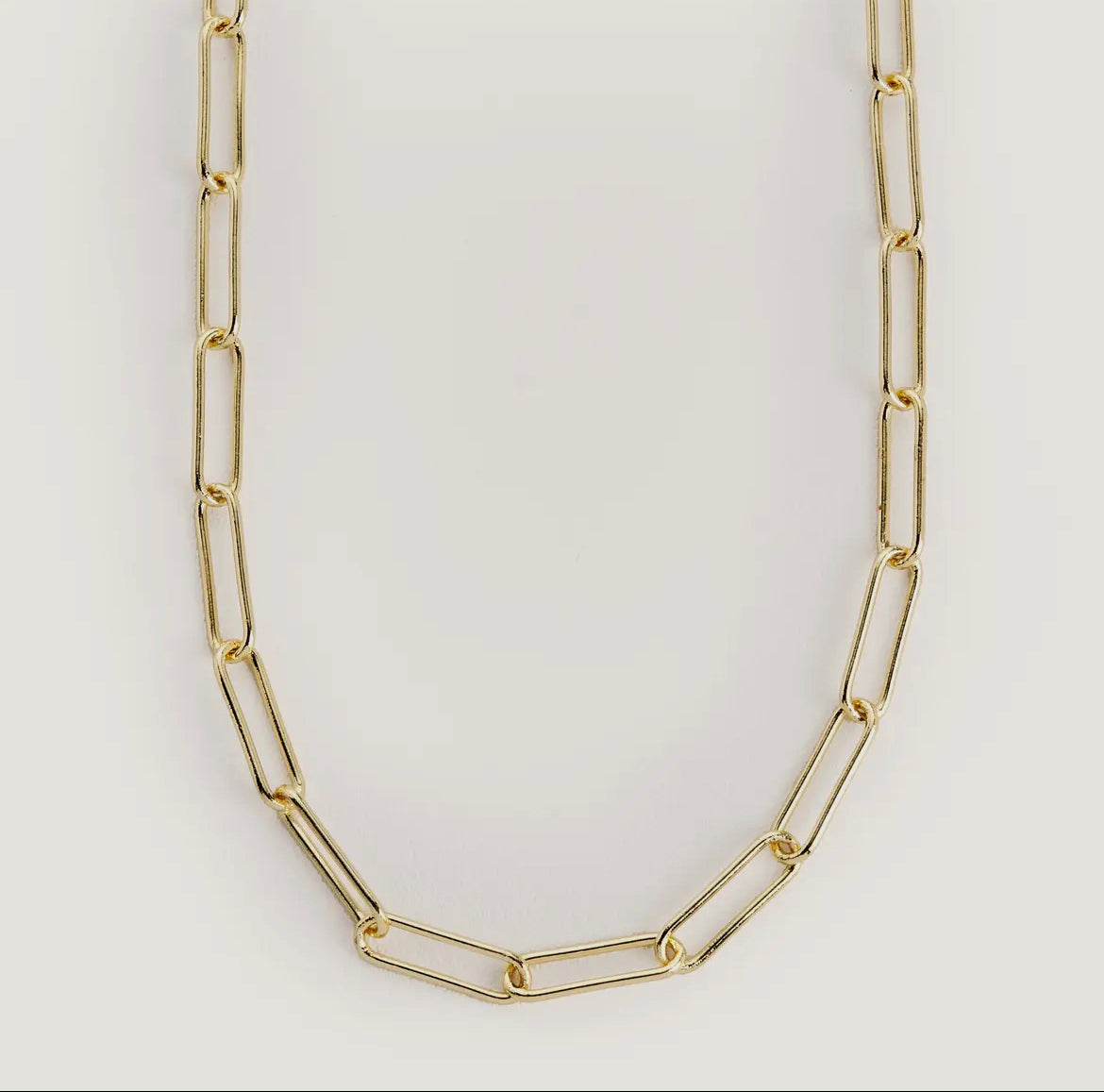 Gold Sasha Paperclip Chain Necklace