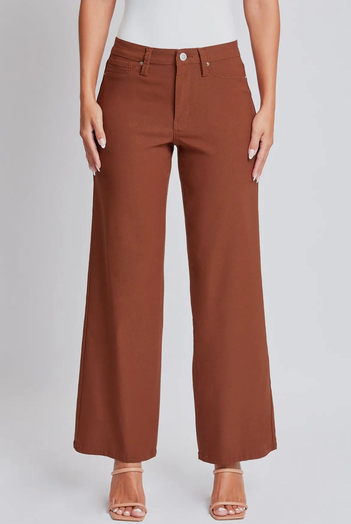 YMI Copper Hyperstretch High Rise Wide Leg Jeans