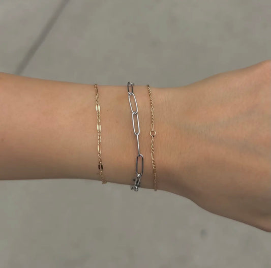 Silver Sasha Paperclip Bracelet