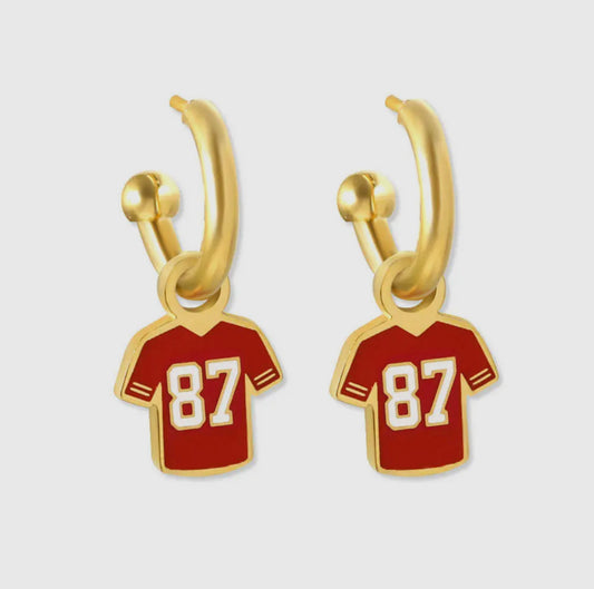 Kansas City #87 Jersey Huggie Earrings