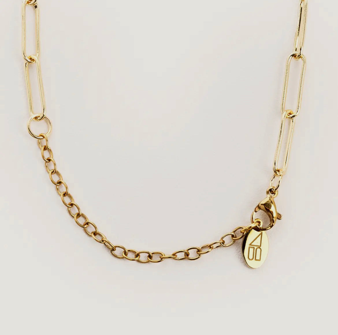 Gold Sasha Paperclip Chain Necklace