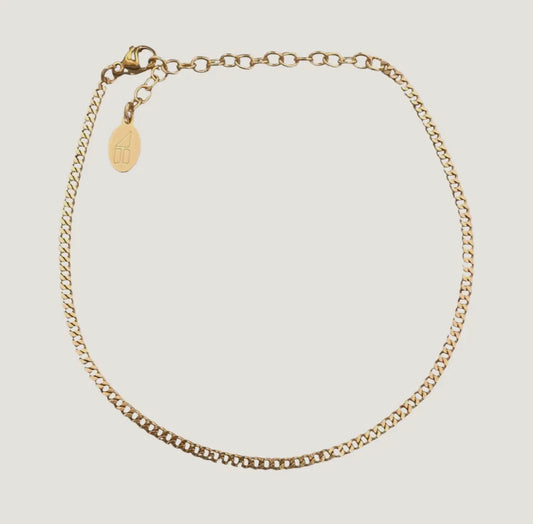 Gold Reagan Waterproof Anklet