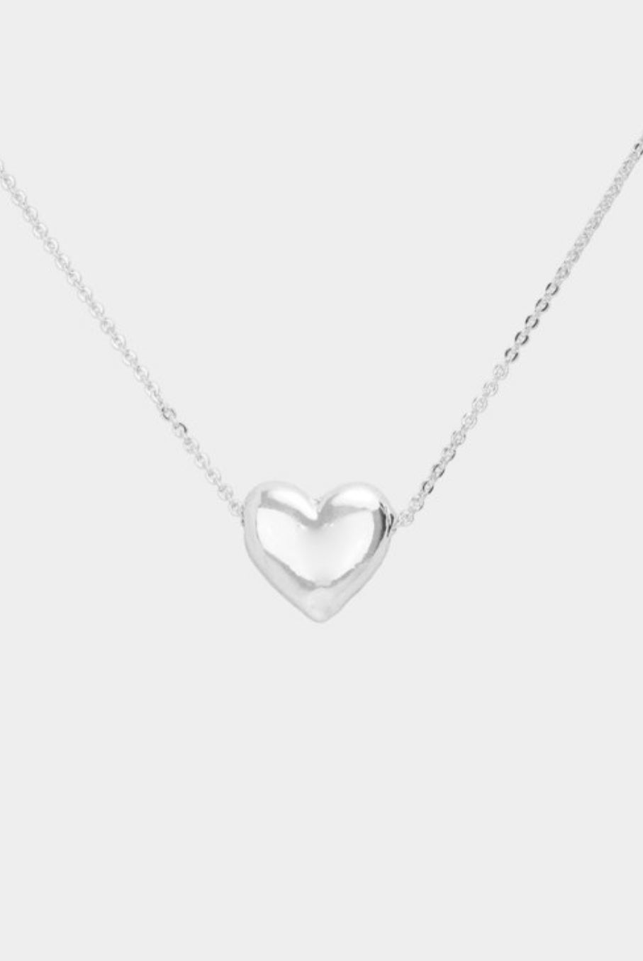 Silver Bubble Heart Necklace