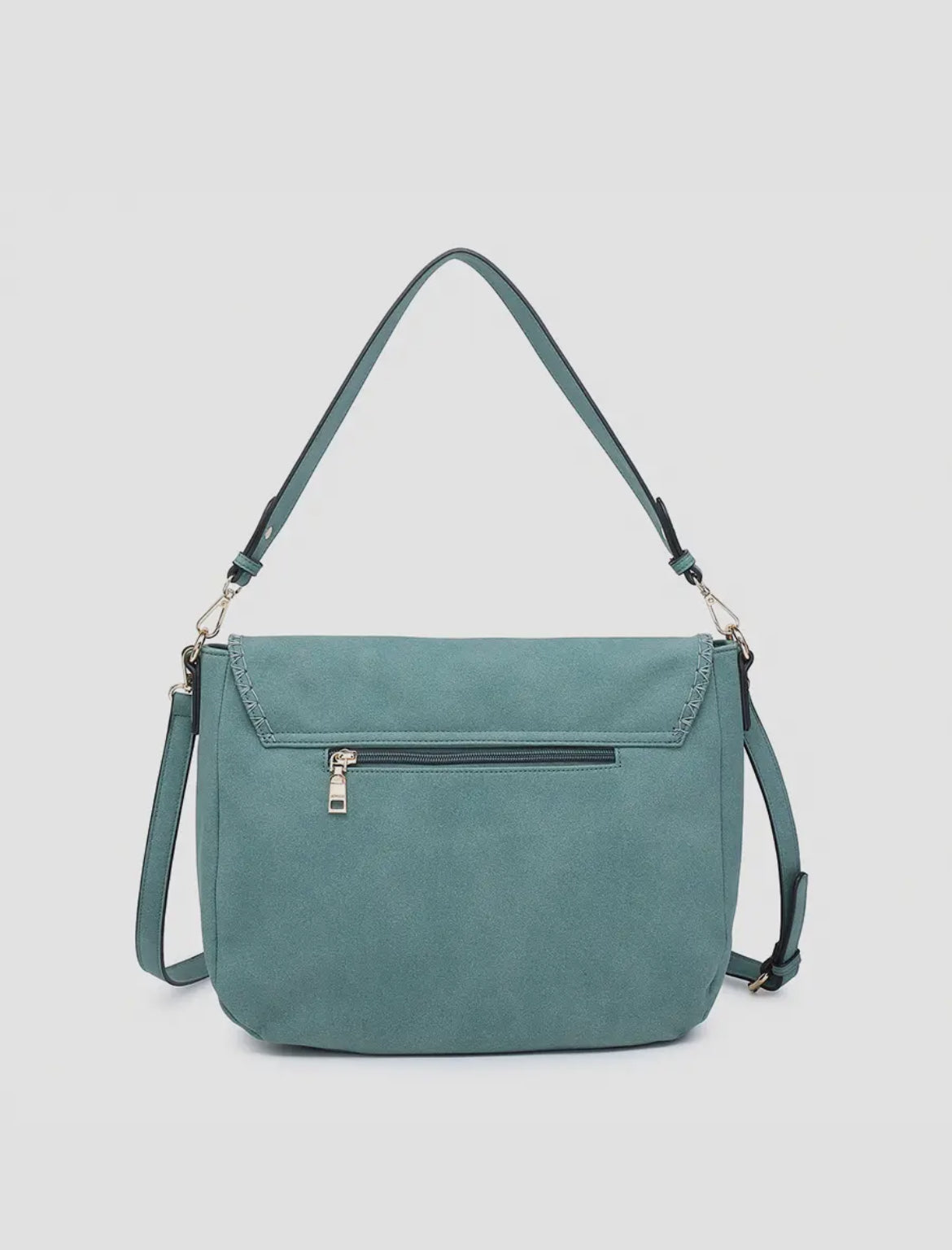 Jess Vegan Stitched Suede Shoulder Bag