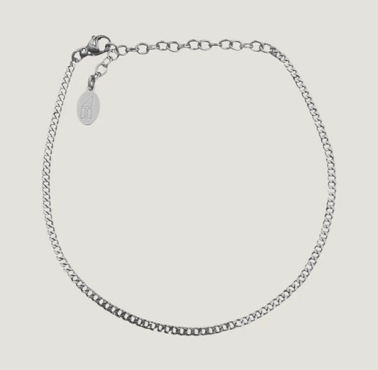 Silver Reagan Waterproof Anklet