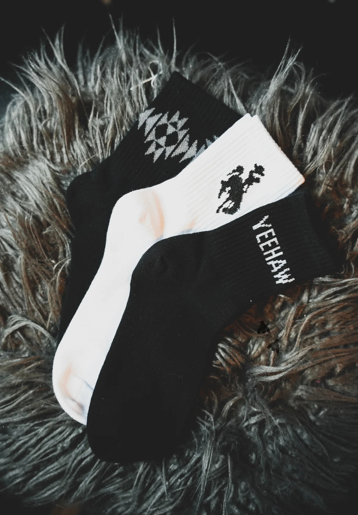 Black Yeehaw Sock Set