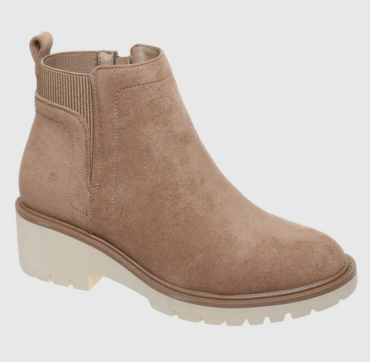 Danielle Taupe Lug Sole Boots