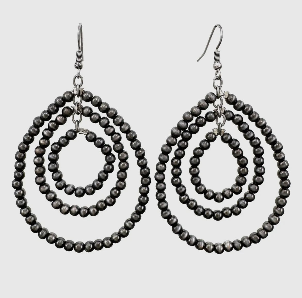 Triple Teardrop Desert Pearl Earrings