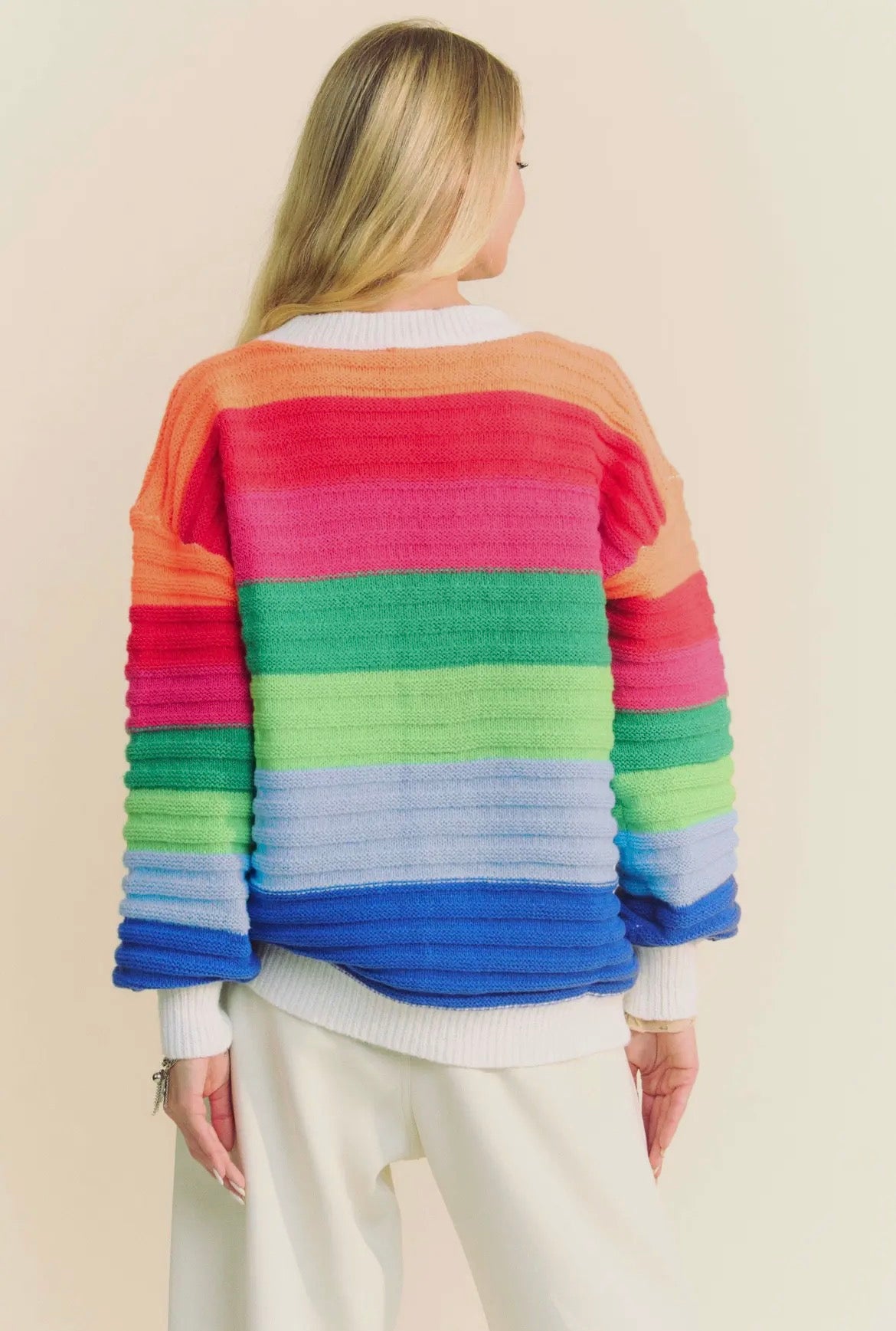 Vibrant Stripes Colorful Cardigan