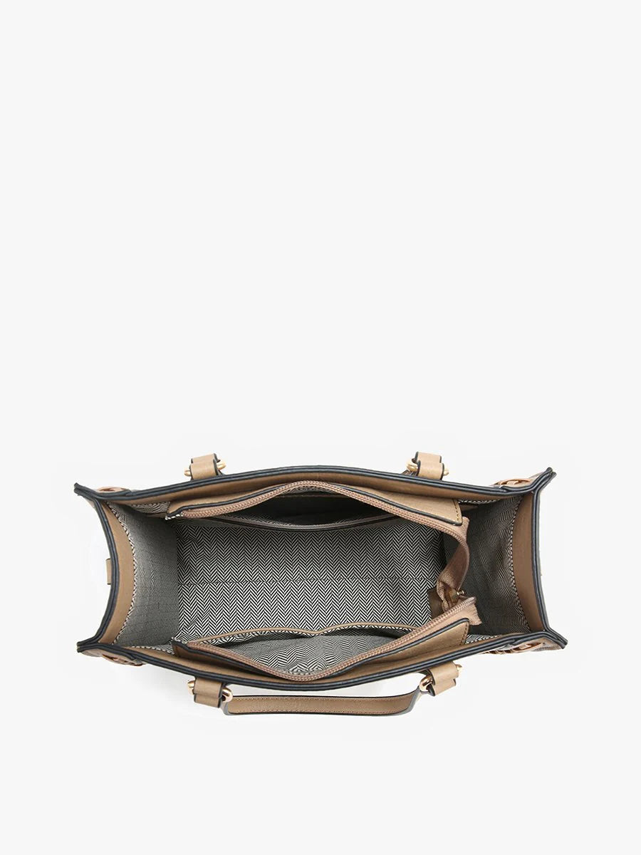 Betsy Whipstitch Vegan Structured Handbag M2344