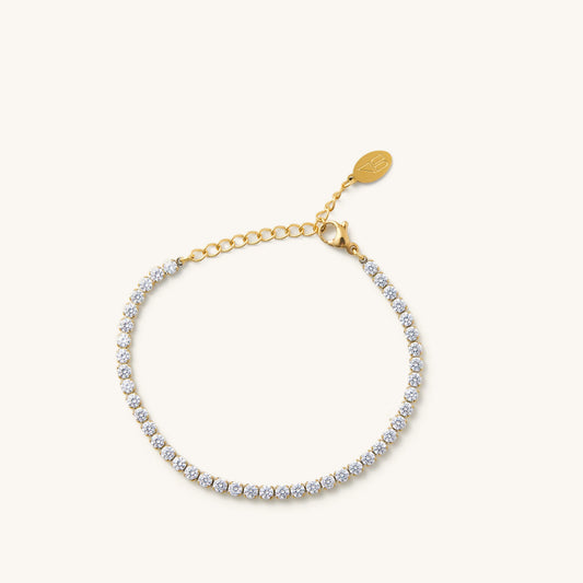 Gold Stella Crystal Tennis Bracelet