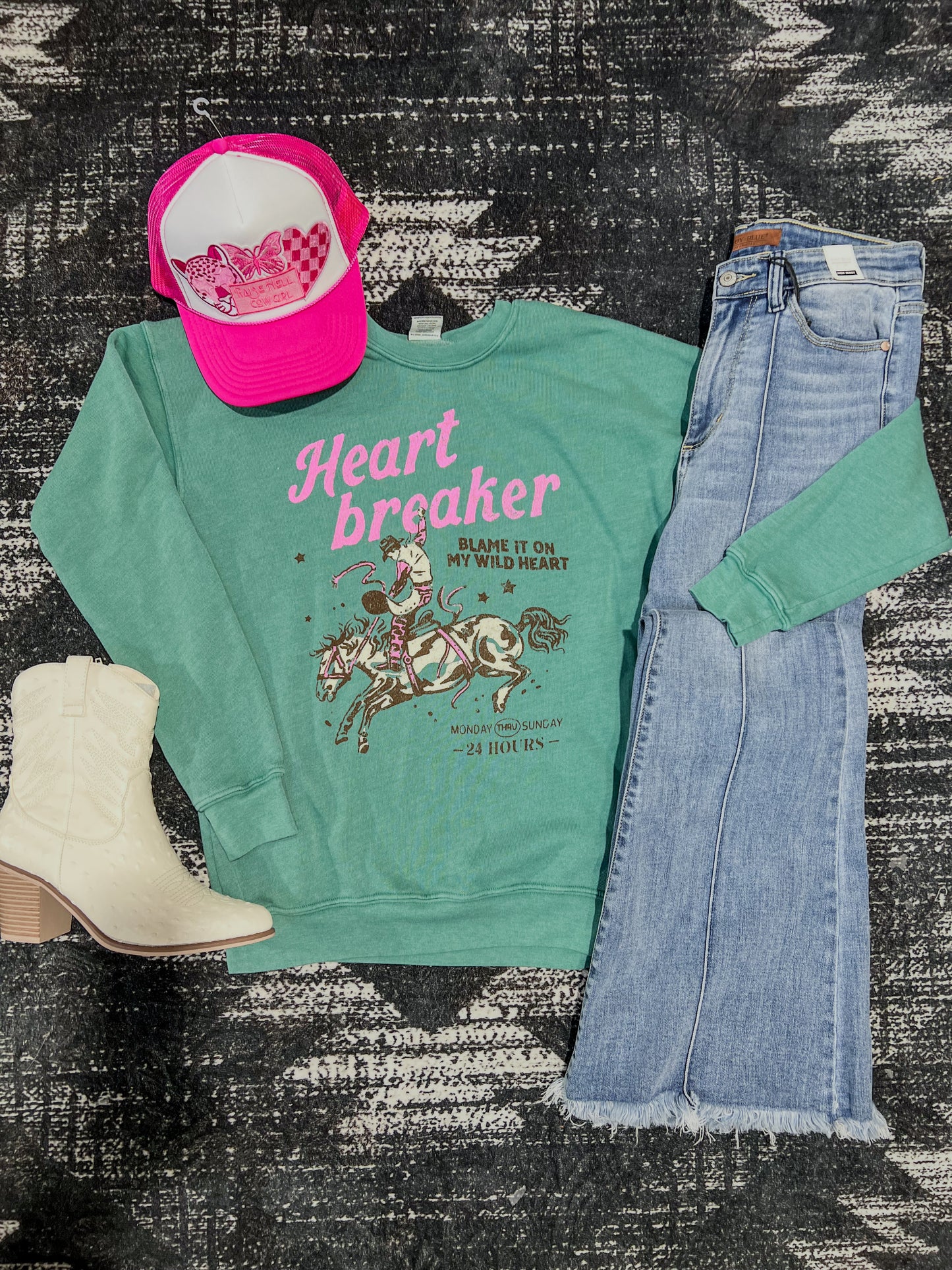 Heart Breaker Premium Mineral Wash Sweatshirt