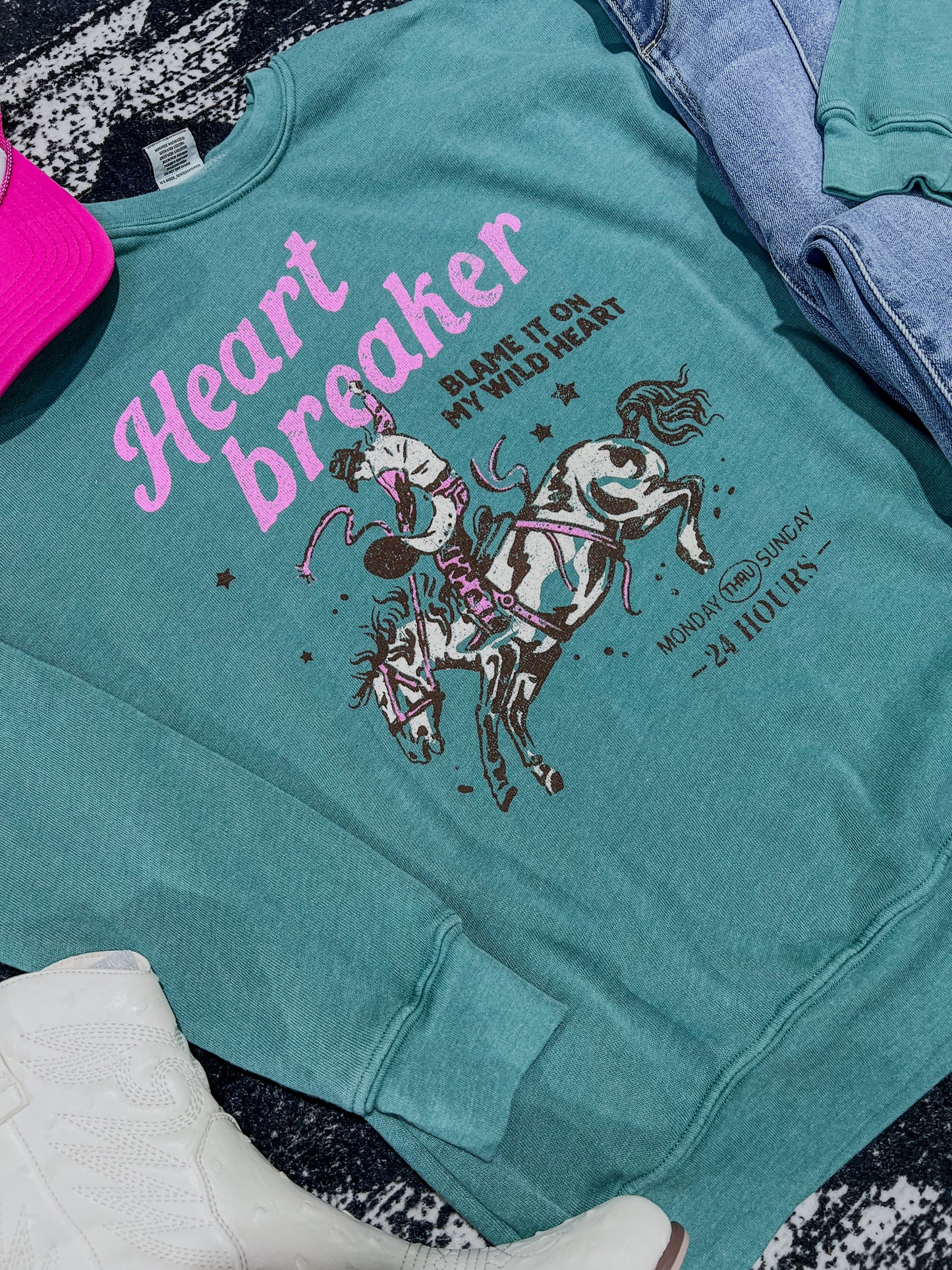 Heart Breaker Premium Mineral Wash Sweatshirt
