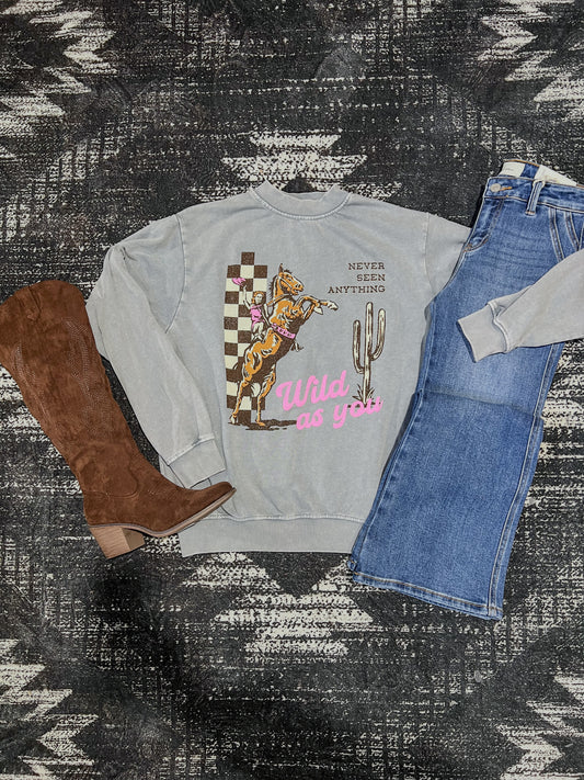 Wild As You Premium Mineral Wash Sweatshirt