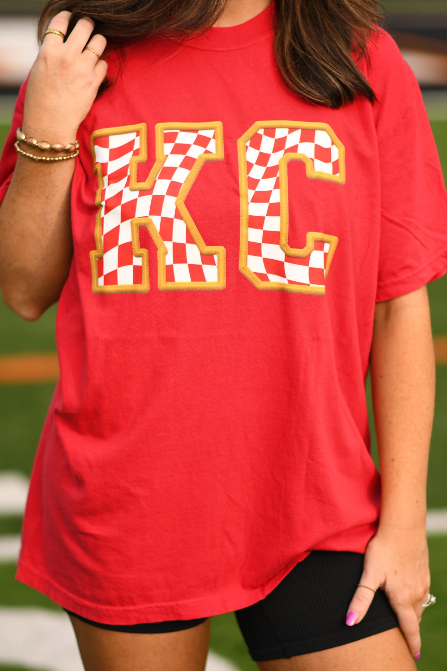 Red Checkered KC Comfort Colors Tee