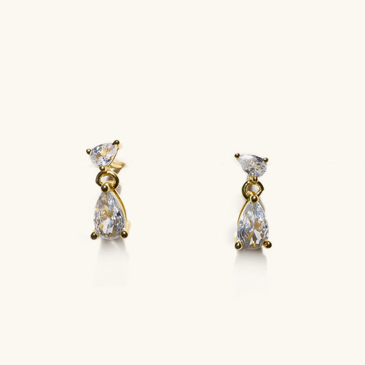 Gold Charlie Gem Dangle Studs