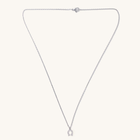 Silver Lucky Horseshoe Necklace