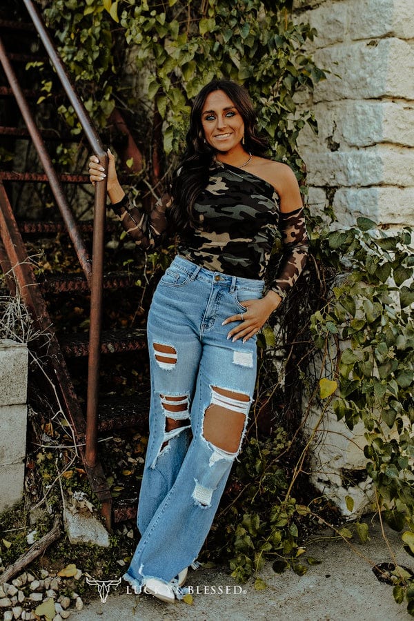 L&B Liza High Rise Distressed Trouser Jeans