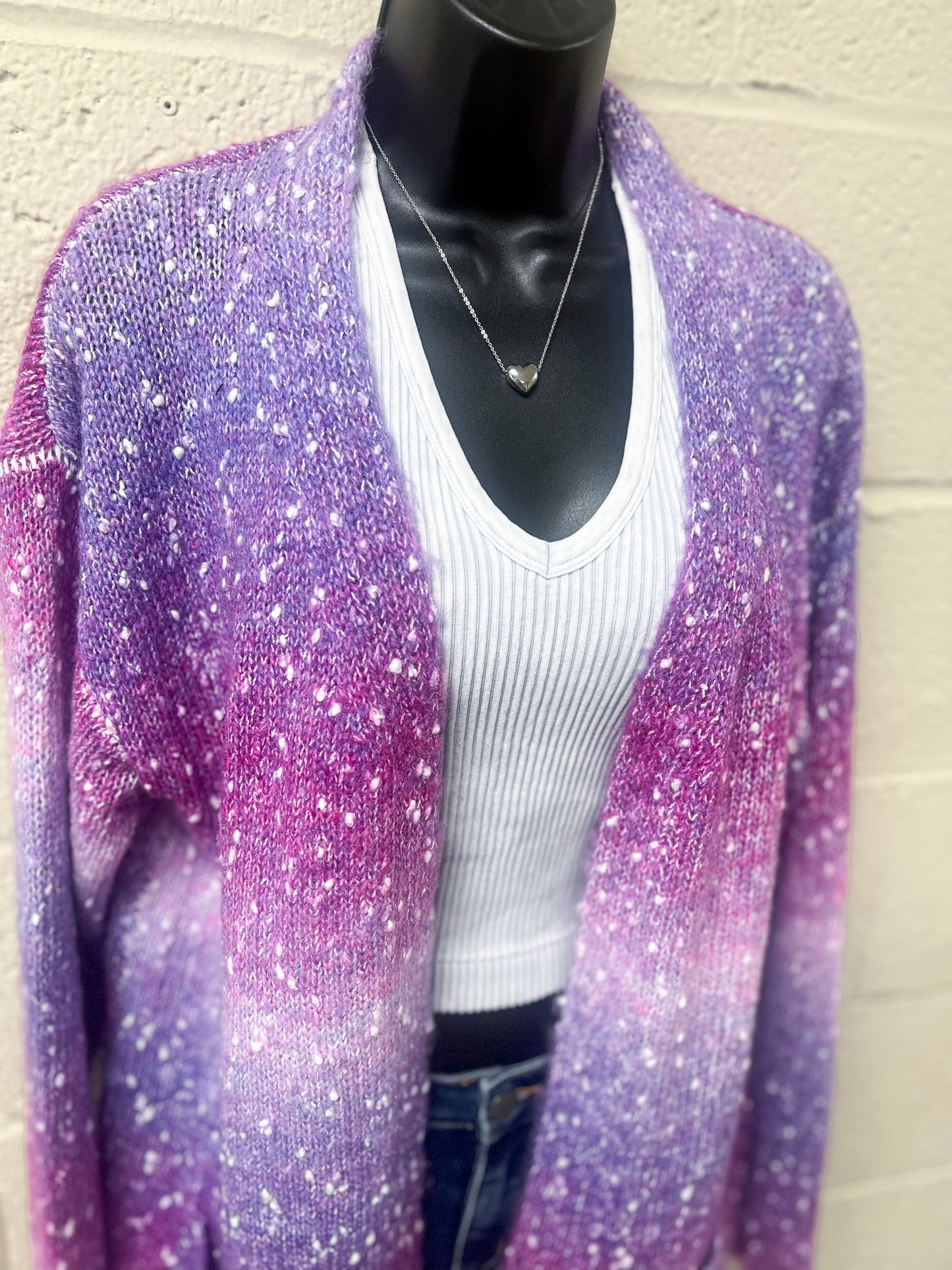 Lavender Starstruck Ombré Cardigan