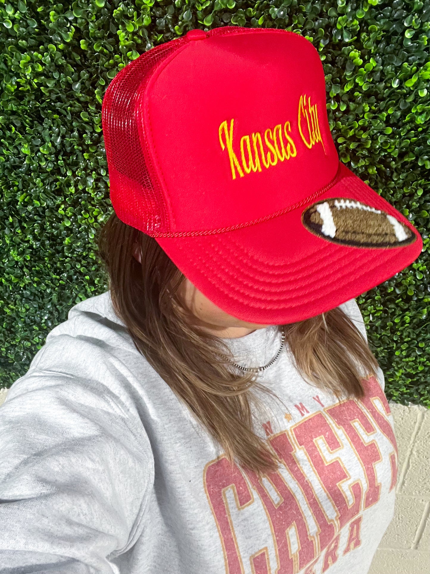 Red Kansas City Trucker Hat