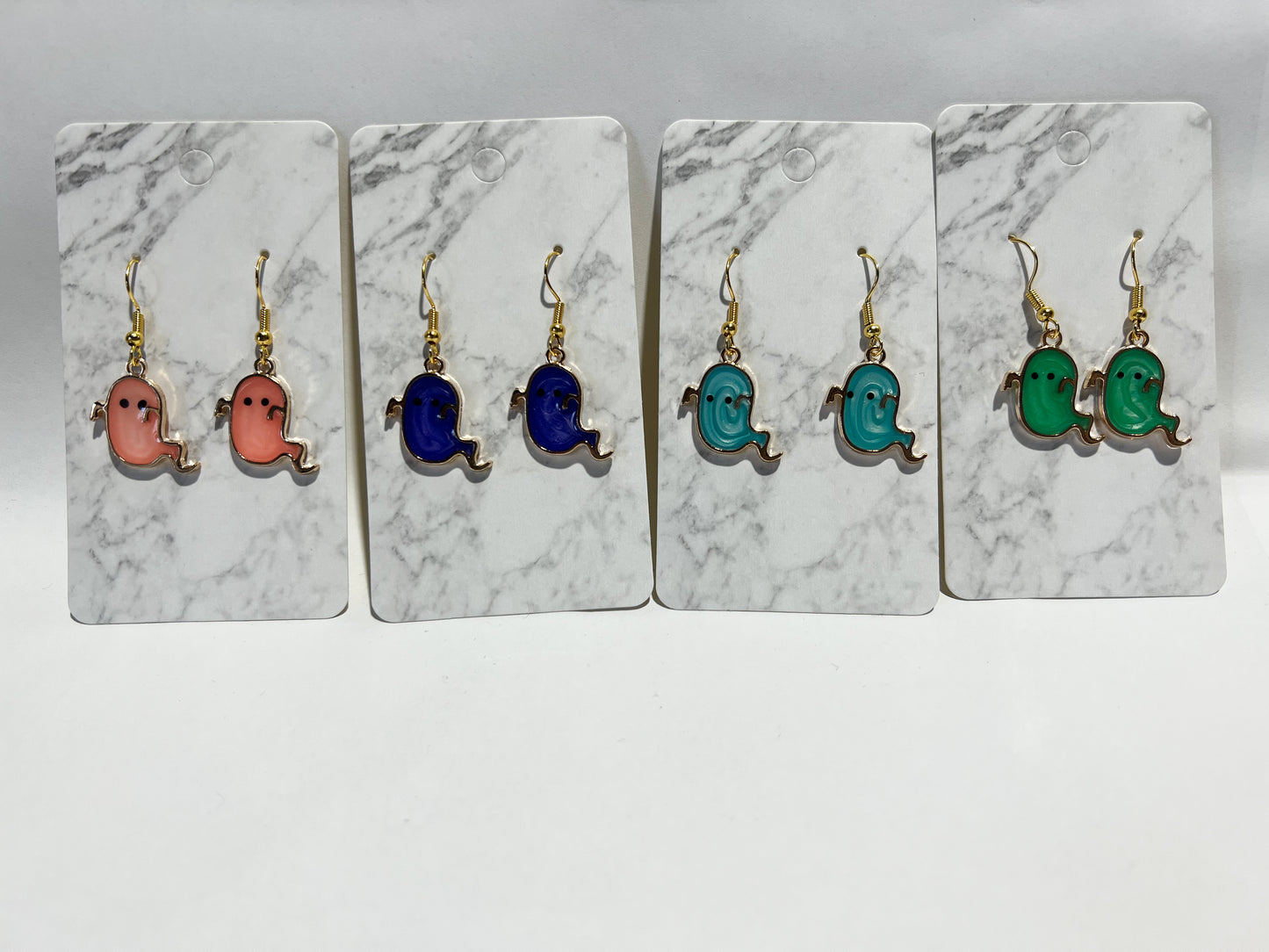 Colorful Ghost Pendant Earrings