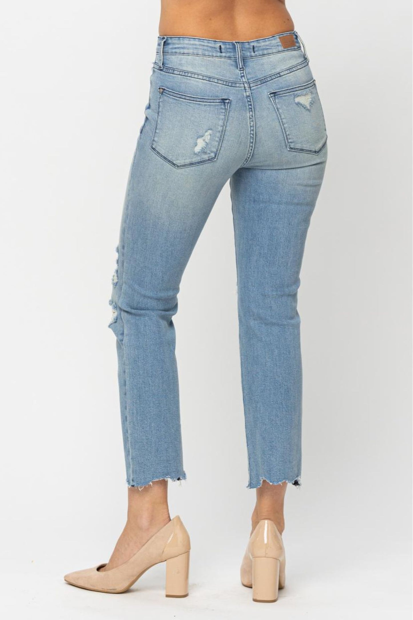 Judy Blue Westin Mid-Rise Cropped Straight Leg Jeans (JB 88512)