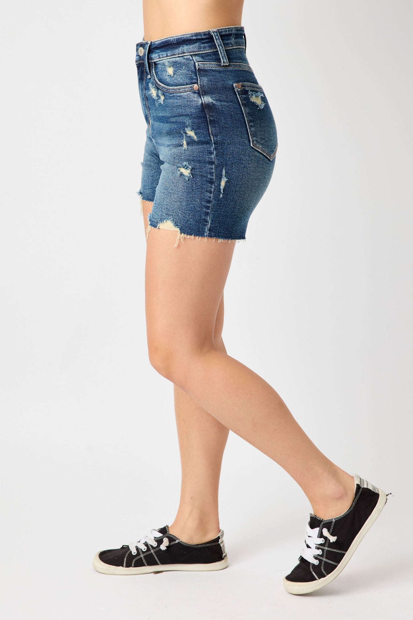 Judy Blue Mia High-Rise Cut Off Denim Shorts (JB 150127)