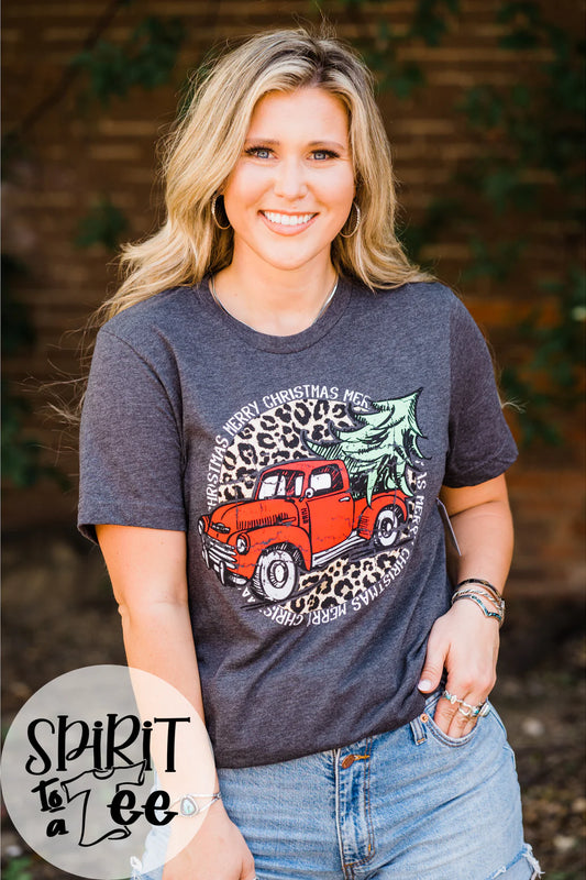 Red Christmas Truck Tee