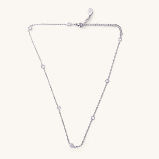 Silver Kai Crystal Choker Necklace
