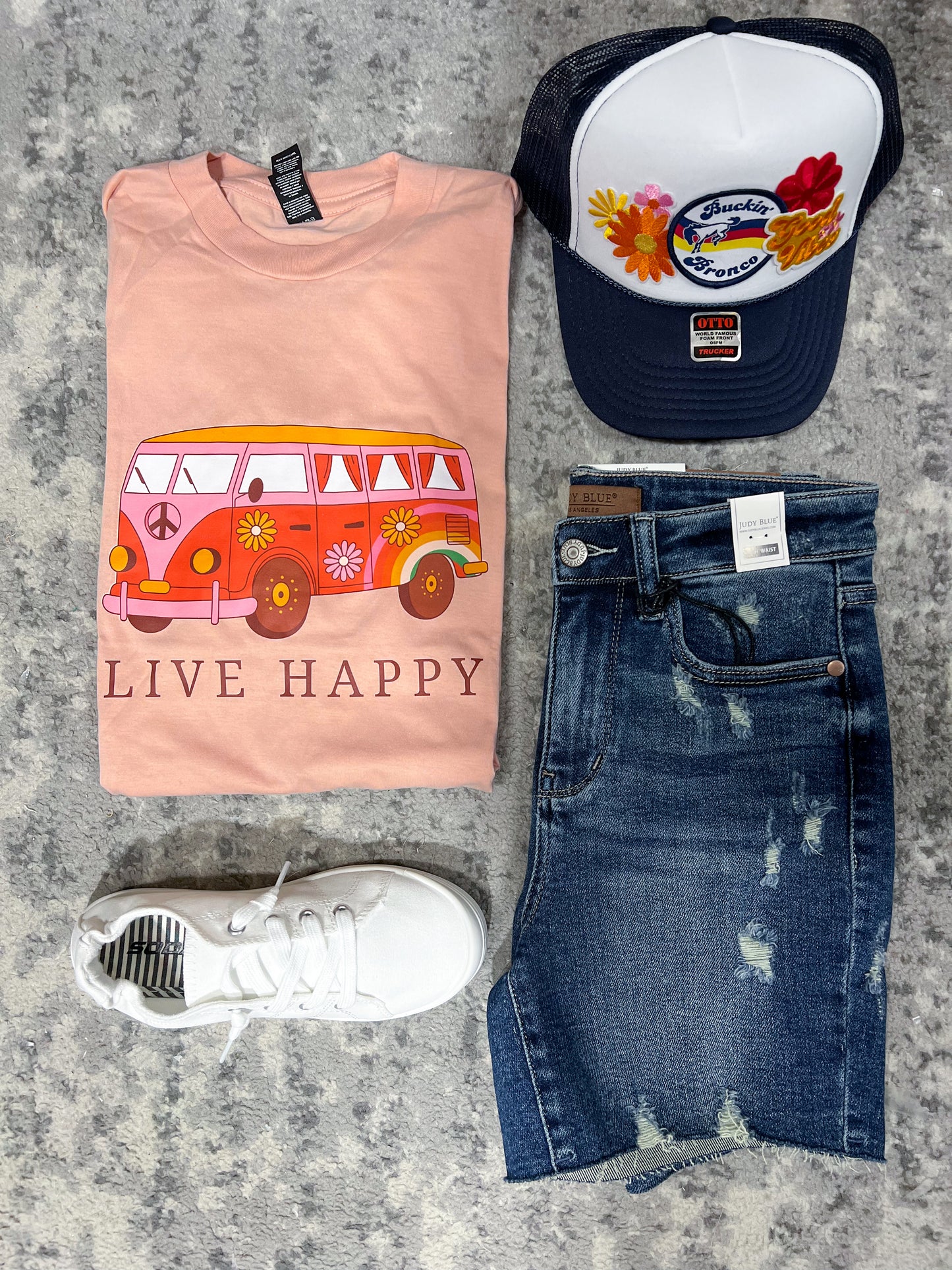 Pink Live Happy Tee