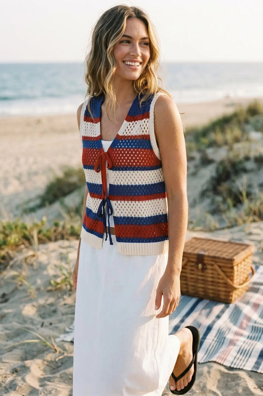 Americana Tie Front Vest