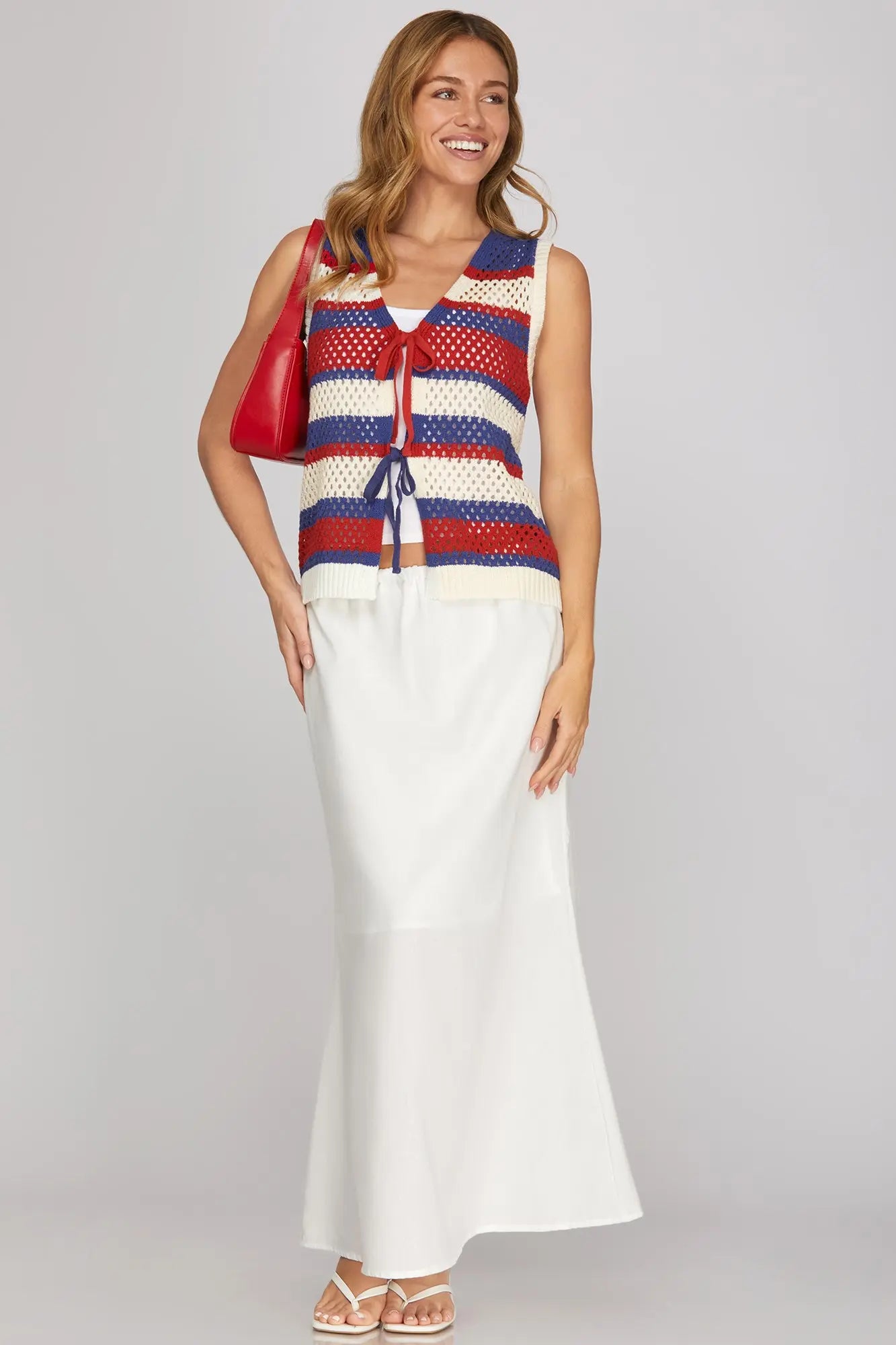 Americana Tie Front Vest