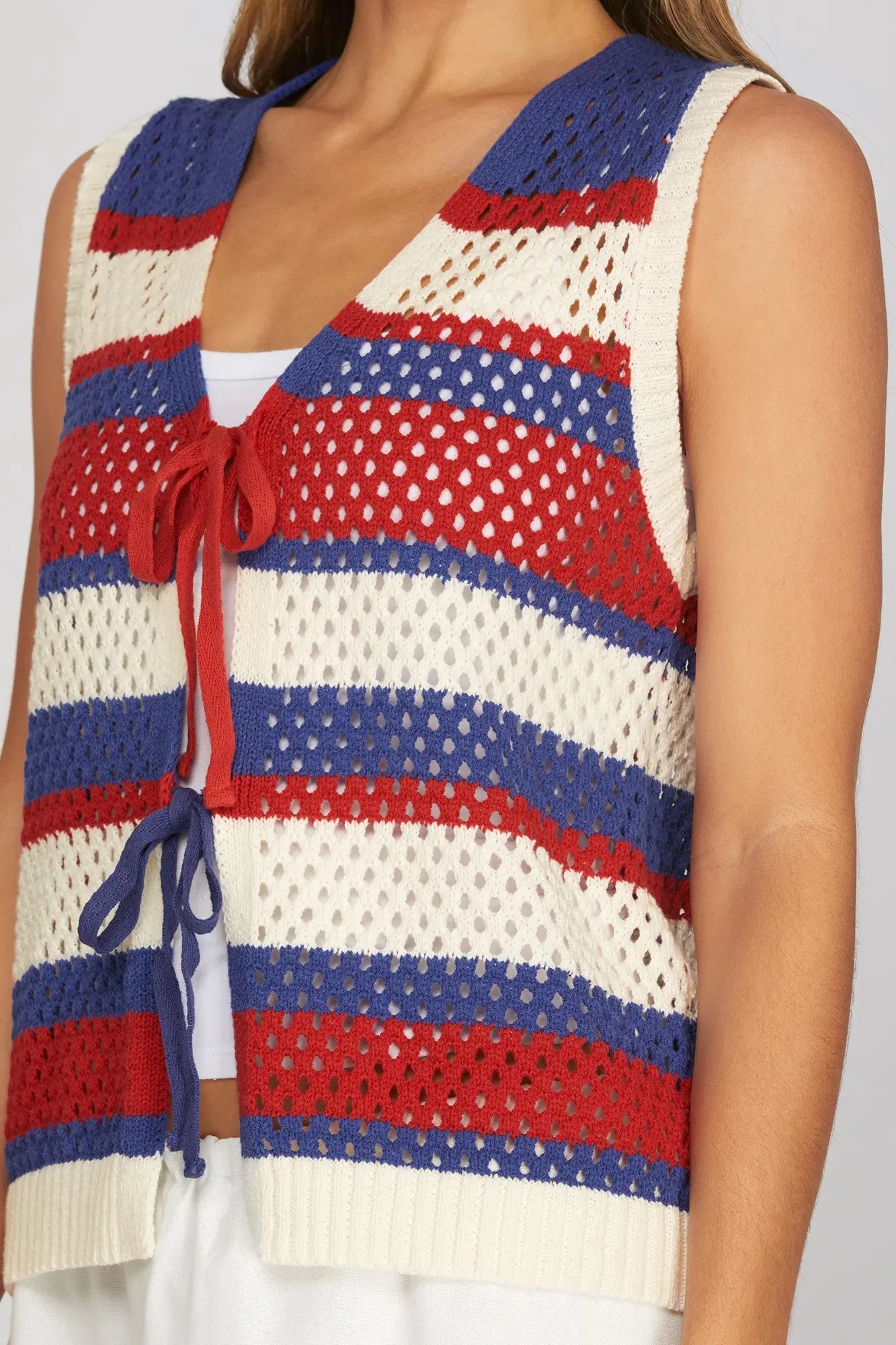 Americana Tie Front Vest