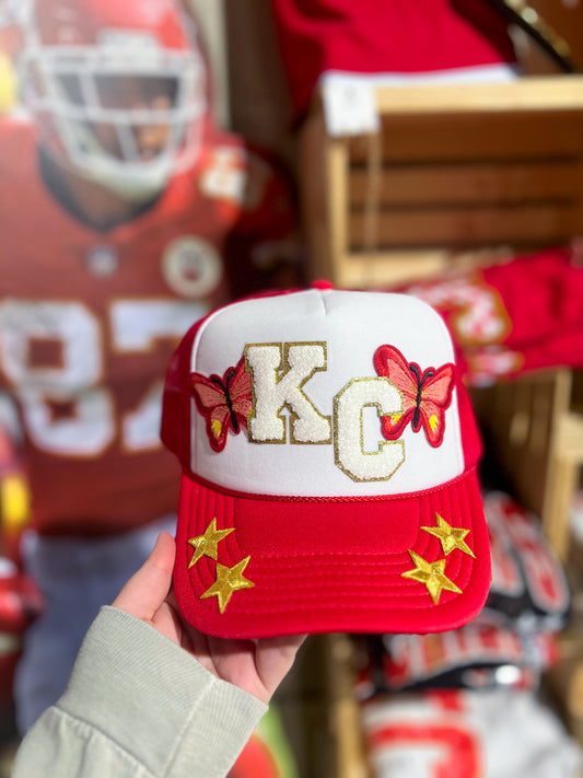 Red Girly KC Trucker Hat