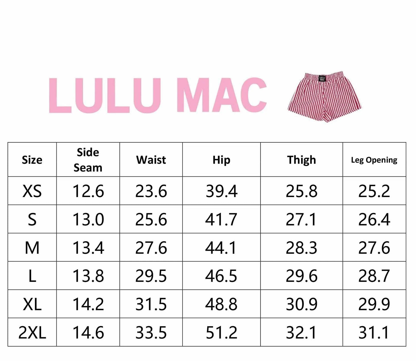 Lulu Mac Red Paisley Boxer Shorts