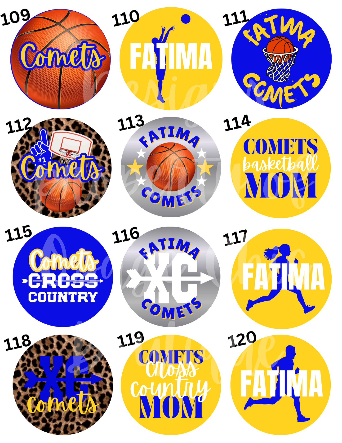 Fatima Comets Button Pins