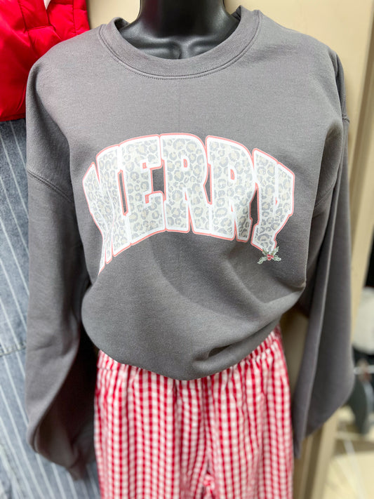 Cheetah Merry Crewneck Sweatshirt