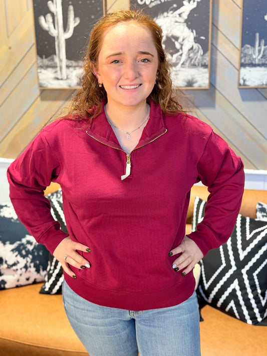 Cabernet Quarter Zip Pullover