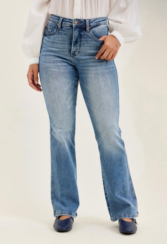 Judy Blue Daisy High Rise Tummy Control Bootcut Jeans (JB 881162)