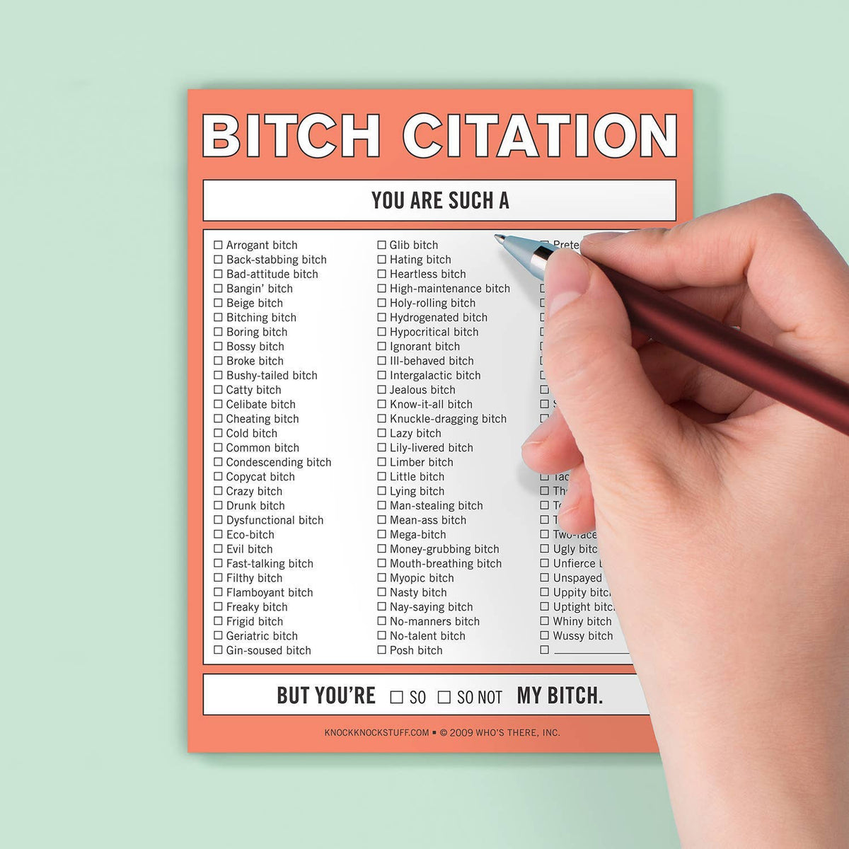 B*tch Citation Nifty Note Pad