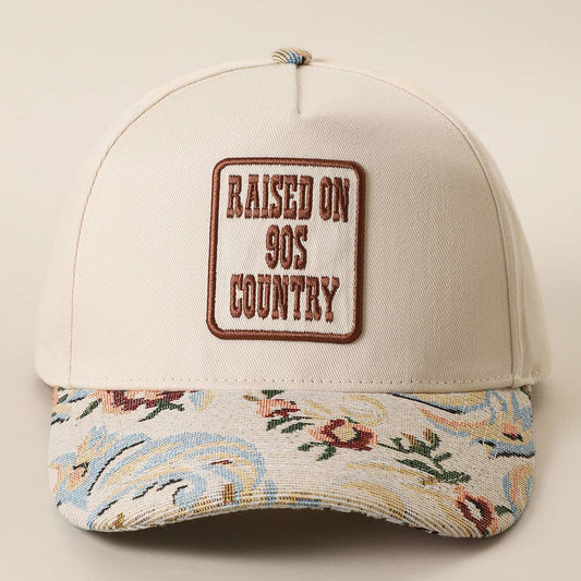 90’s Country Patch Tapestry Brim Trucker Hat
