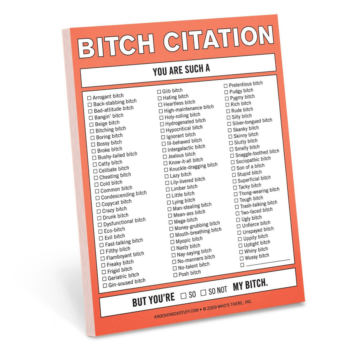 B*tch Citation Nifty Note Pad