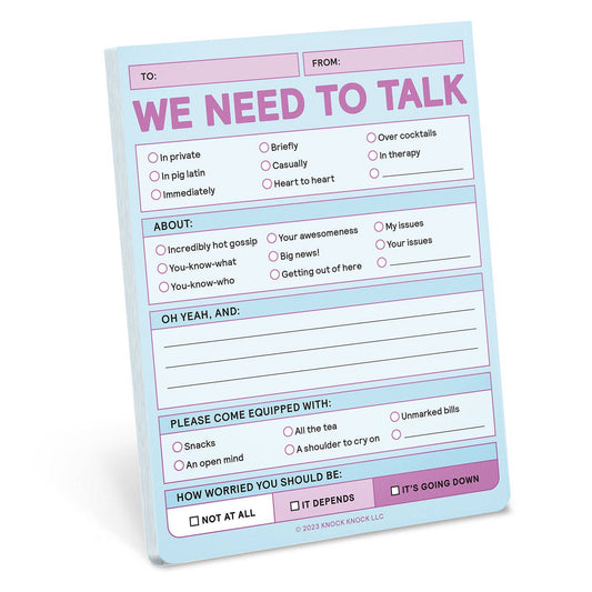 We Need to Talk Nifty Note Pad
